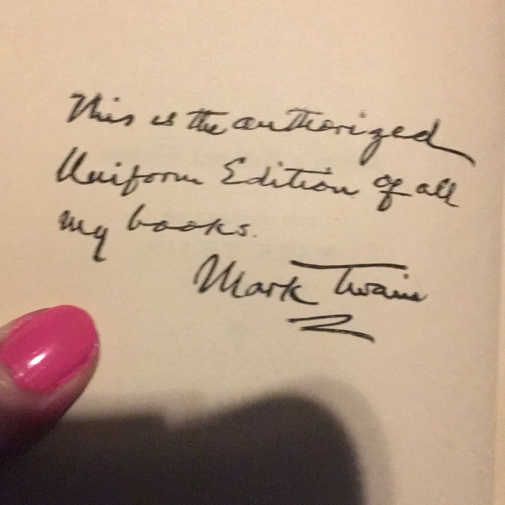 Multiple books written by Mark Twain, $45 apiece